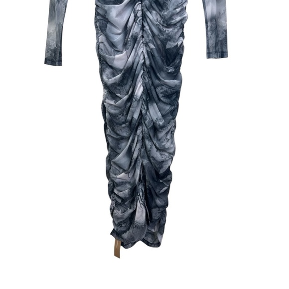 Reformation Ash Grey Mesh Midi Bodycon Dress Small NWT - Picture 14 of 15